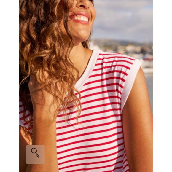 Frank & Eileen Dresses & Skirts - New Frank & Eileen White & Red Striped Cory Midi Dress L